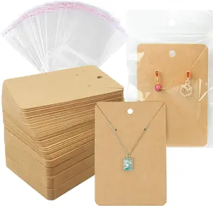 Earring Cards Necklace Display Cards with Bags,150 Earring Display Cards, 150 Pcs Self-Seal Bags