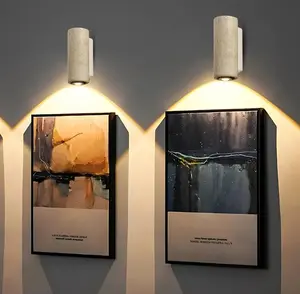 Natural Stone Wall Lamp Wabi Sabi Lighting Lamp Retro Lamp Yellow Lighting Wooden Kitchen Lighting Creative Light Side Table Lamp Decor