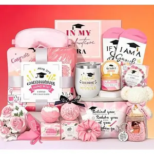 "Class of 2025 Gift Set for Women, 16-Piece College Care Package with Jewelry & Essentials, Thoughtful Graduation Present for Students, Includes Tumbler Candle & Accessories, Reusable Keepsake Box" Bouquet Bracelet