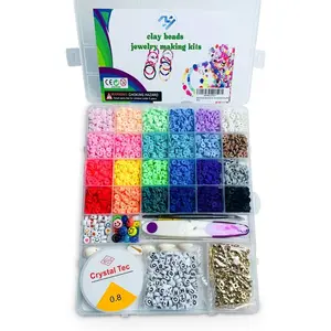 24 Color Bracelets Making and  Making Kit, Cute, Flat, Letter and Spacer Beads and Elastic Thread,  Creativity for Adults
