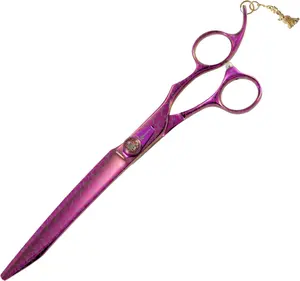 Kenchii Pink Poodle Grooming Shears - Unleash Stylish Precision in Pet Grooming.