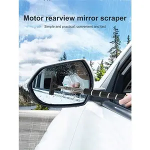 1pc Extendable Windshield Wiper, Portable Car Mirror Cleaner, Raindrop Remover, Side View Mirror Scraper, Rearview Mirror Scraper