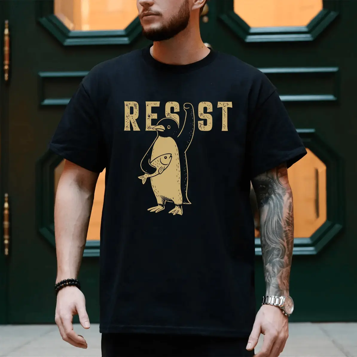 Resist Penguins Shirt Penguins Against Tariffs Shirt Unisex T-Shirt Sweatshirt Hoodie Hoodied Universal Cotton Hoodie