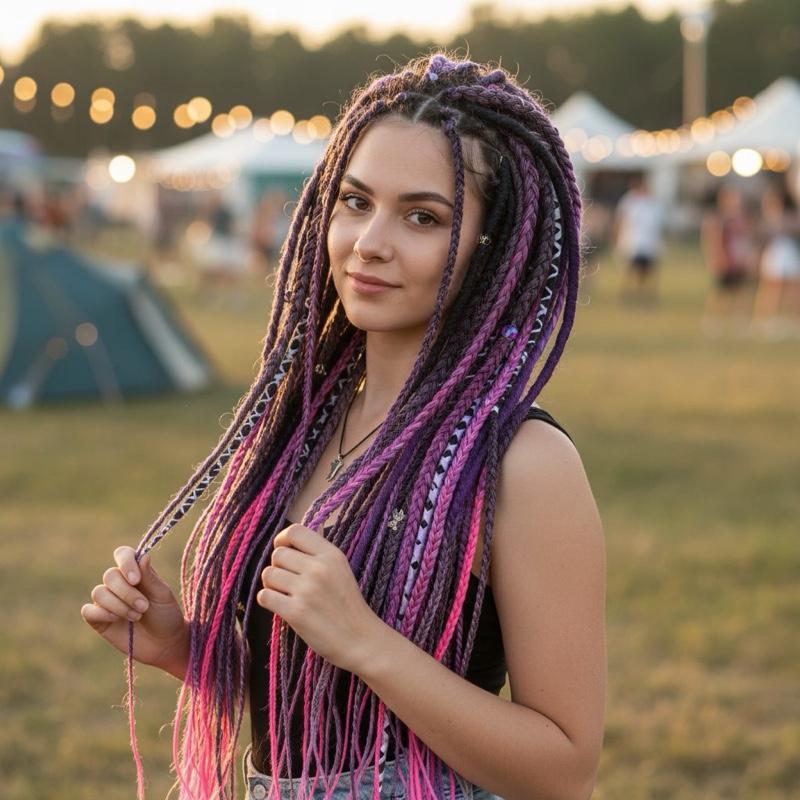 Purple Pink Ombre DE Dreads