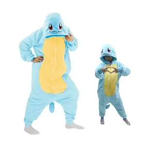Squirtle Kigurumi Onesie Adult Cosplay Costume Halloween Christmas Birthday Gift Anime Winter Pajamas