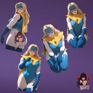 Blonde Blazer (DISPATCH) - Waifu Decal Stickers 4 Pack