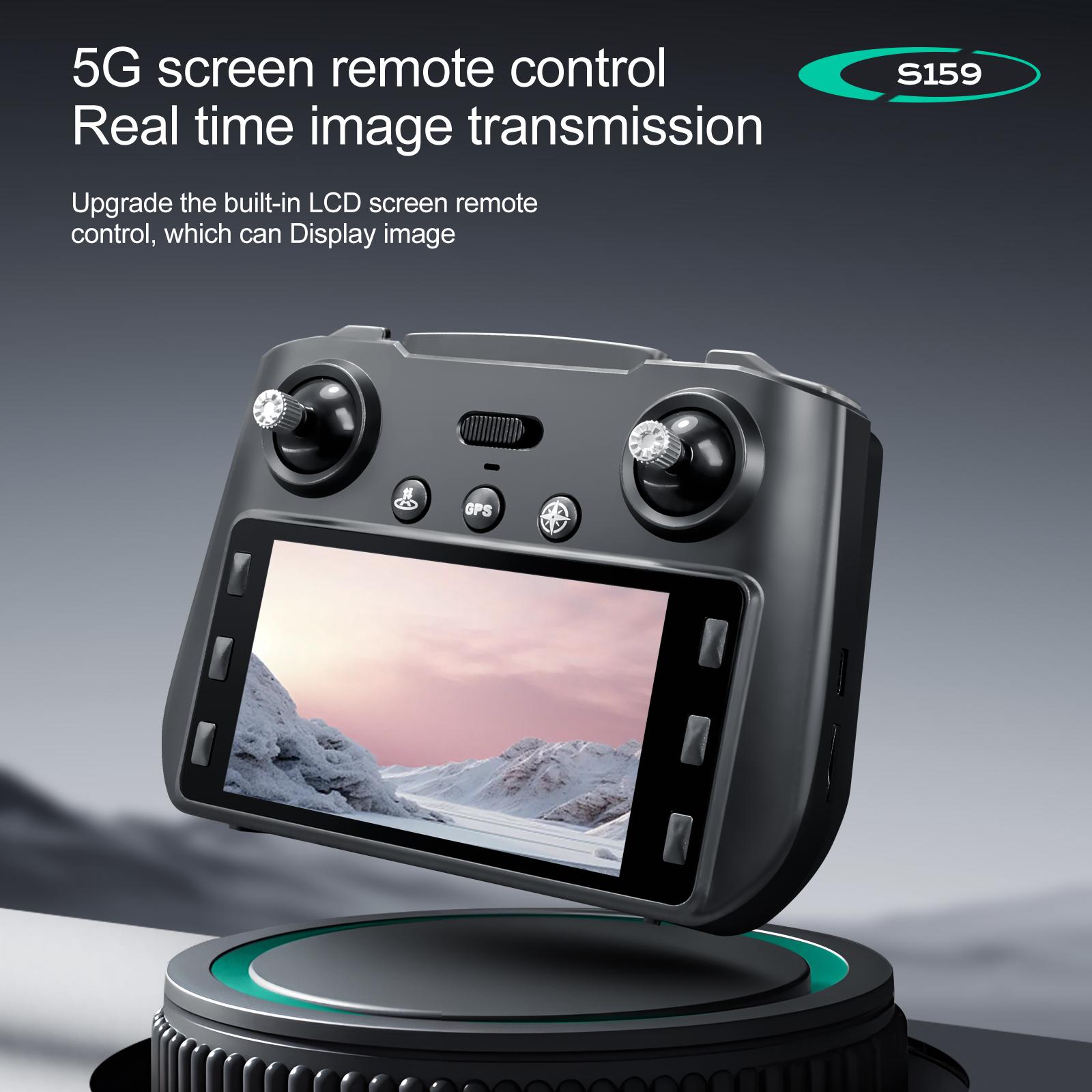 4K Camera Drone for Adults with GPS and 5G Remote Controller, 5.9" HD Screen, Obstacle Avoidance, One-Key Return, Optical Flow Mode, Brushless Motor FPV, Beginner Quadcopter with Dual Battery Set foldable takeoff altitude hold