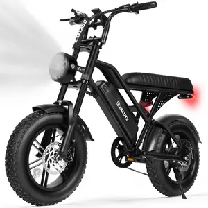 ESKUTE Electric e Bike 1500W Peak Power 28 MPH Top Speed 48V 13Ah Battery 16x4.0 Fat Tires Dual Suspension 2-Seater LED Headlights UL 2849 Certified
