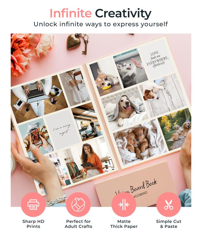 Tangobird Vision Board Book - Collage of Clip Art to Create your Dream Life Vision Board -Mothers day gifts Artwork Creativity