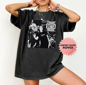 Sophie Cunningham & Caitlin Clark Straight Outta Indian Comfort Colors Shirt, Indiana Basketball Women Vintage T-Shirt, Game Day Shirt