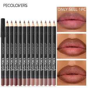 1PC Red Brown Purple Matte Lip Liner Pencil Makeup Waterproof Tint Lip Liner Contour Non-stick Cup Nude Lipstick Lips Makeup Woman Lipliner
