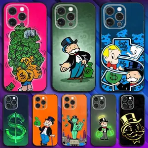 Cartoon A-Alec Monopoly Art Phone Case For iPhone 17,16,15,14,13,12,11,Pro,Max,Plus,Samsung Galaxy S26 S25 S24 S23 S22Soft Black Case