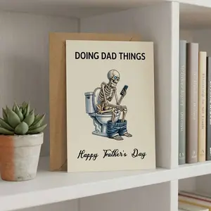 Doing Dad Things Happy Fathers Day Greeting Card - Father's Day Card from Daughter Son - Funny Fathers Day Card Gift for Dad - Happy Father's Day