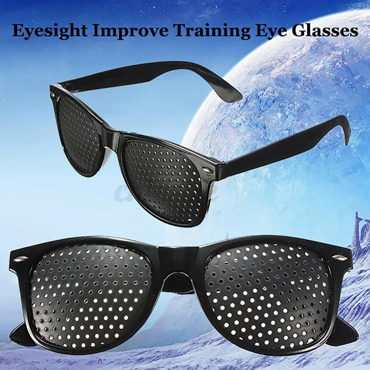 Unisex Pinhole Vision Aid Eyeglasses for Adults - Nearsighted Correction, Anti-Astigmatism, Eyesight Improvement, Strabismus Fix, Eye Fatigue Relief, Single Pair PVC Frame Plastic Eyeglasses for Nearsighted, Myopia Eyeglasses