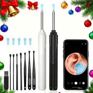 Earwax Remover - Earwax Removal Tool with 8 Ear Tips - Ear Canal Cleaner with Camera - Ear Cleaning Set with 5 Ear Picks - Compatible with iOS and Android Ear Camera, Holiday Gift, Birthday Gift,  Gives You More Peace of Mind and Better Experience