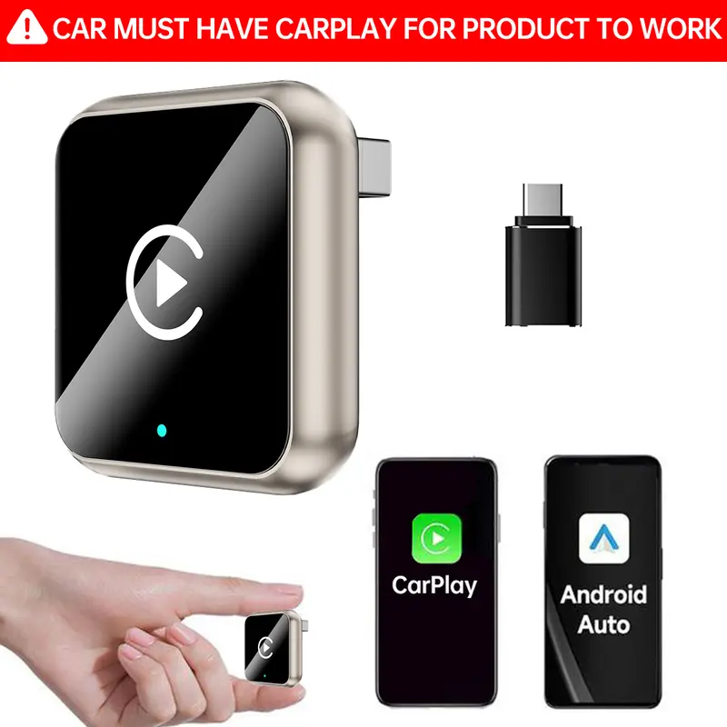 2025 Wireless carplay Adapter for iPhone/Android - Fast Connection,No Latency,Hands-Free Call wireless adapter Electronic Charger carplay dongle