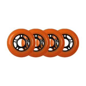 Player's Choice Outdoor Inline Skate Wheels - 72mm 89A Orange (4-Pack)