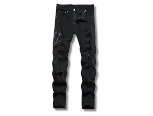 Black Python Jeans
