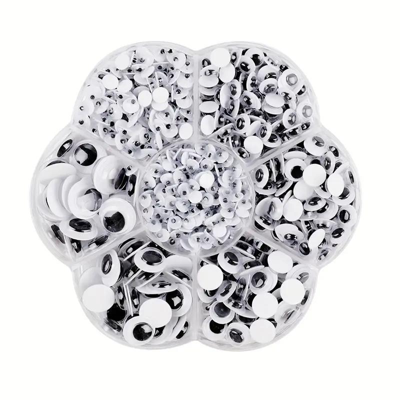 Mixed Size Sticky Eye (700pcs/box), Self Adhesive Wiggle Googly Eyes, DIY Scrapbooking Craft for Card Making Decoration