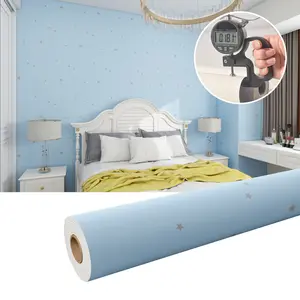 Starry Macaron Dream Wallpaper for Kids Room, Self-Adhesive Waterproof Decor, Peel and Stick Wallpaper Designs, Cozy Bedroom & Living Room Wallpaper