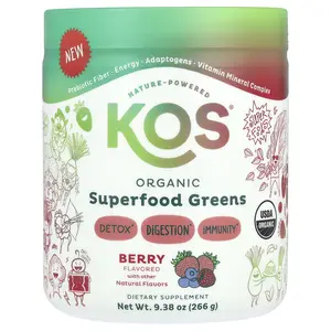 KOS Organic Superfood Greens, Berry, 9.38 oz (266 g)