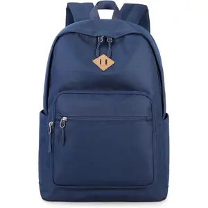 Classic Backpack for School Travel College, Durable Water Resistant Bookbag (Navy)