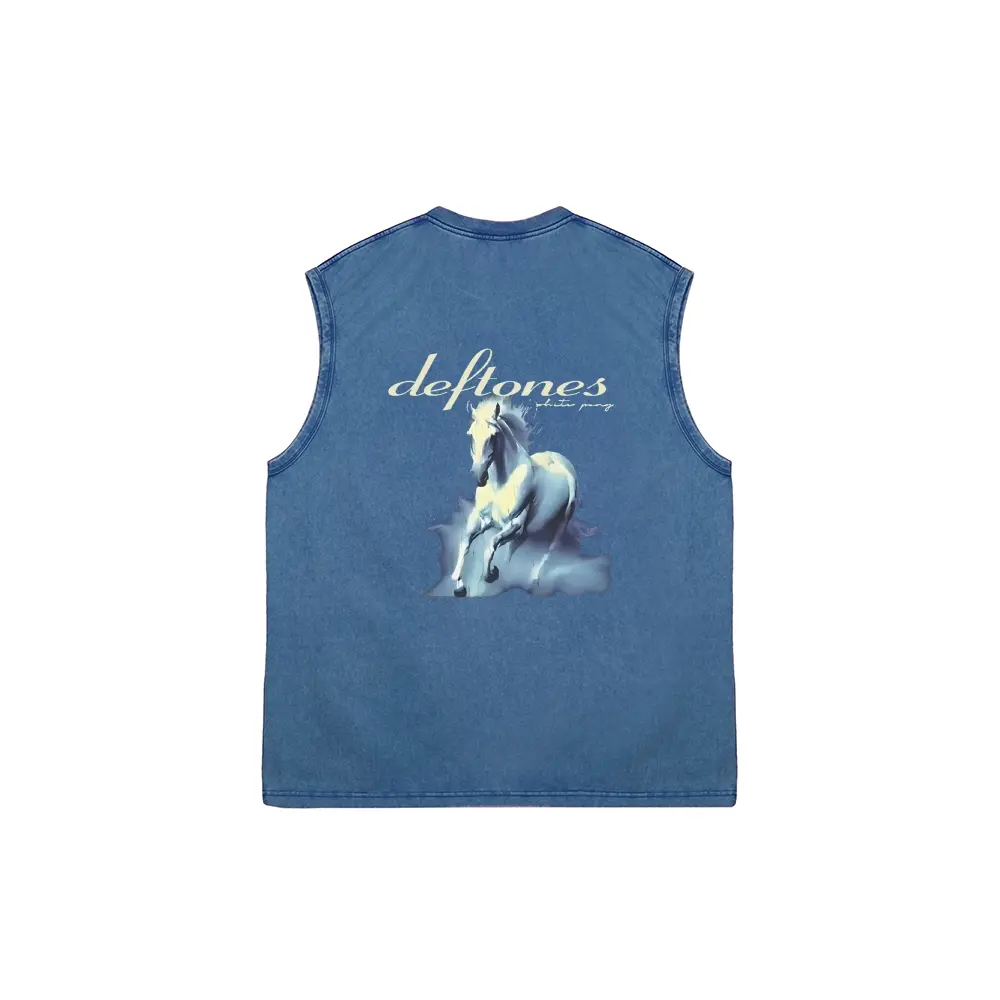 Men's Vintage Washed Tank Top, Soft 100% Cotton Distressed Sleeveless Tee, Loose Fit for Casual Streetwear