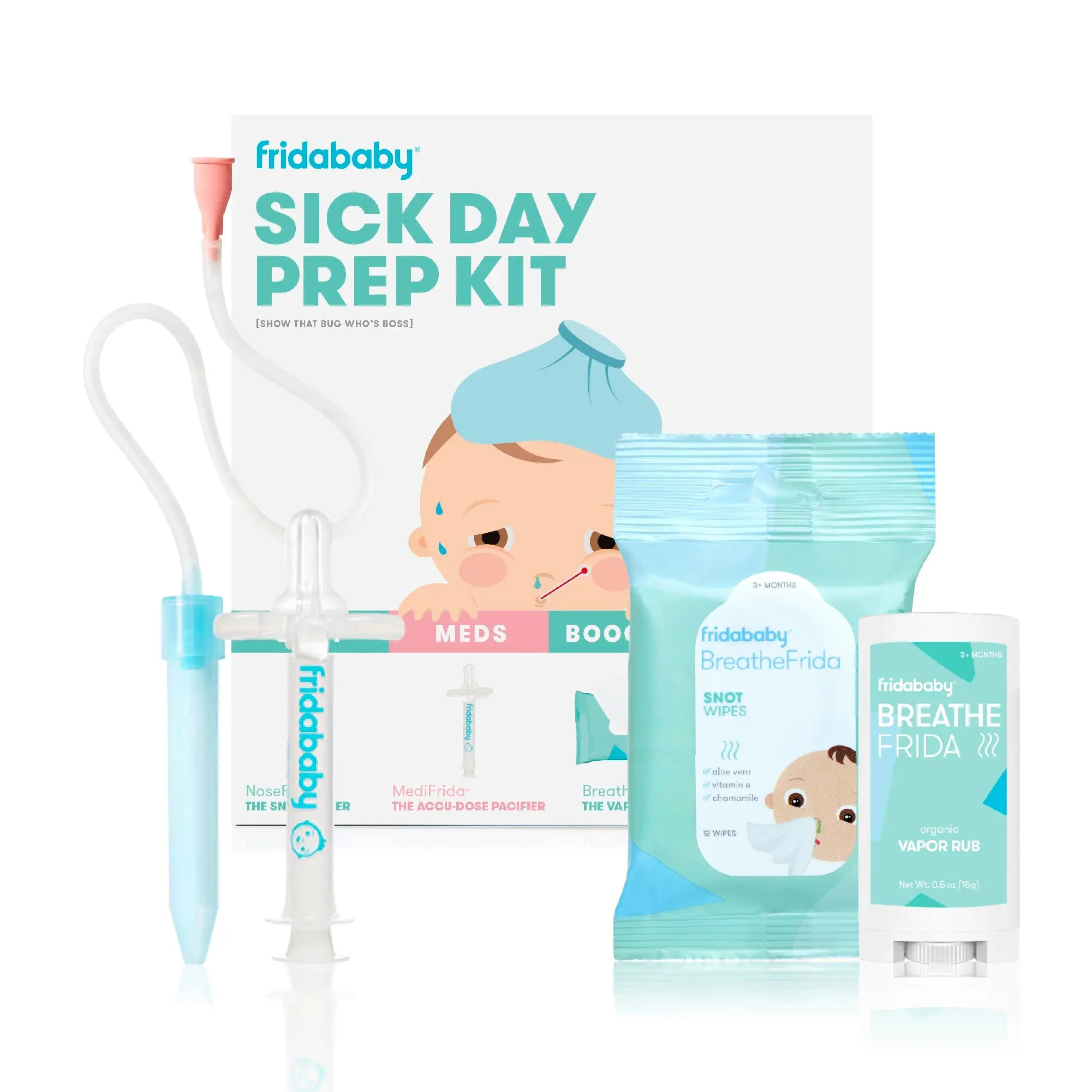 Sick Day Prep Kit - Healthcare Kit for Babies Cold and Flu Newborn and Up Sick Day Prep Kit - Healthcare Kit for Babies Cold and Flu Newborn and Up