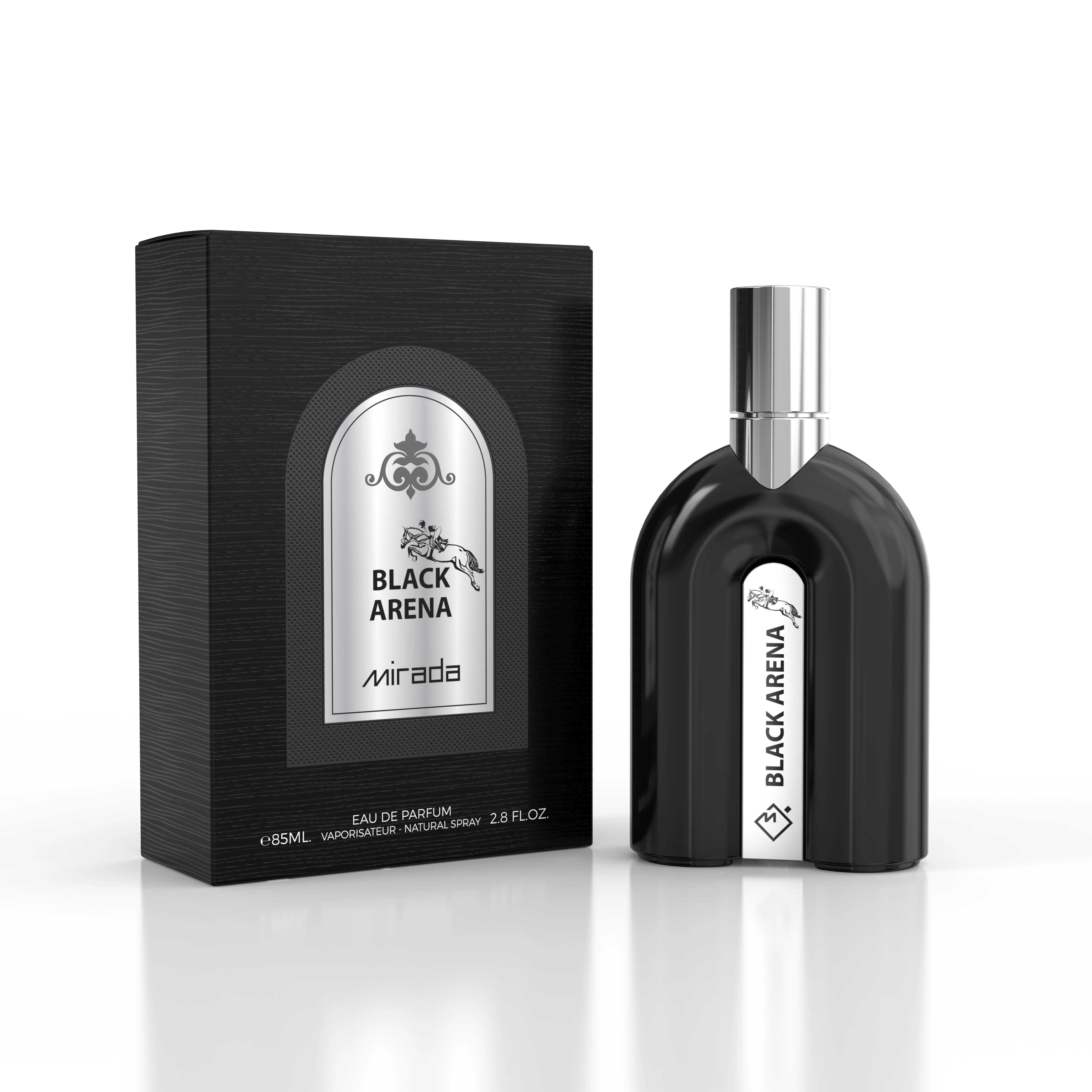 Mirada Black Arena EDP, Citrus Fresh Men's Fragrance, 3.4fl.oz (100ml) Single Item