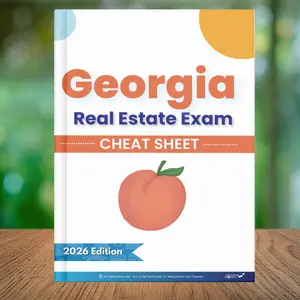 Georgia Real Estate Exam Cheat Sheet 2026 Edition - 10-Page State-Only Study Booklet with Practice Test & Easy Explanations