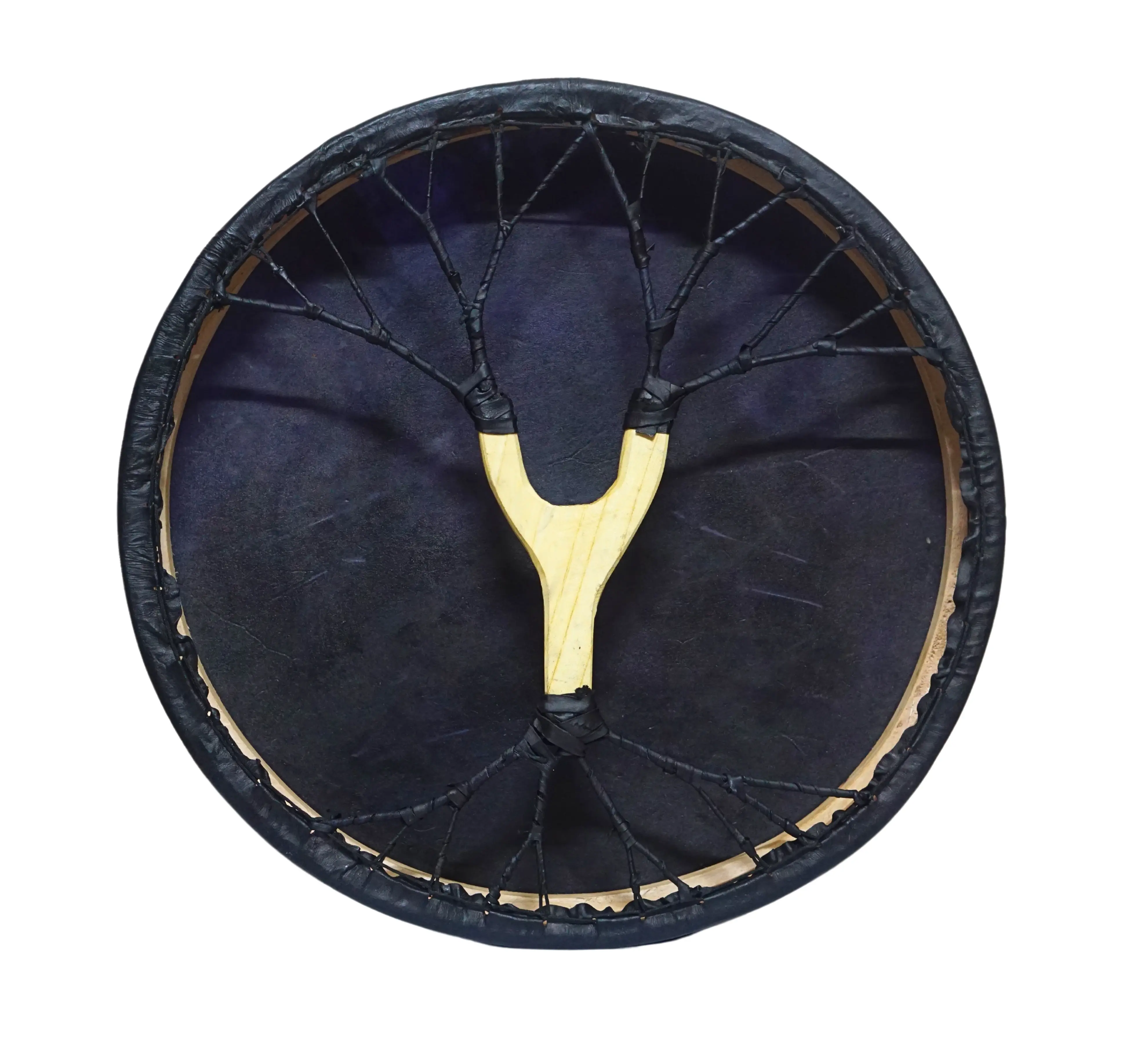 ARAW American Shamanic Native Drum, Bison Natural Hide, Cedar Wood Frame, Handmade, Handheld, Bodhran Drum