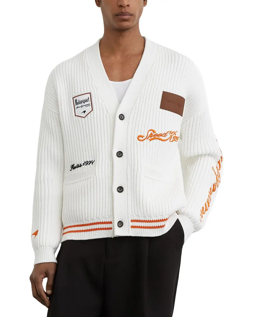 Reiss Halden Embroidered Rib Sweater