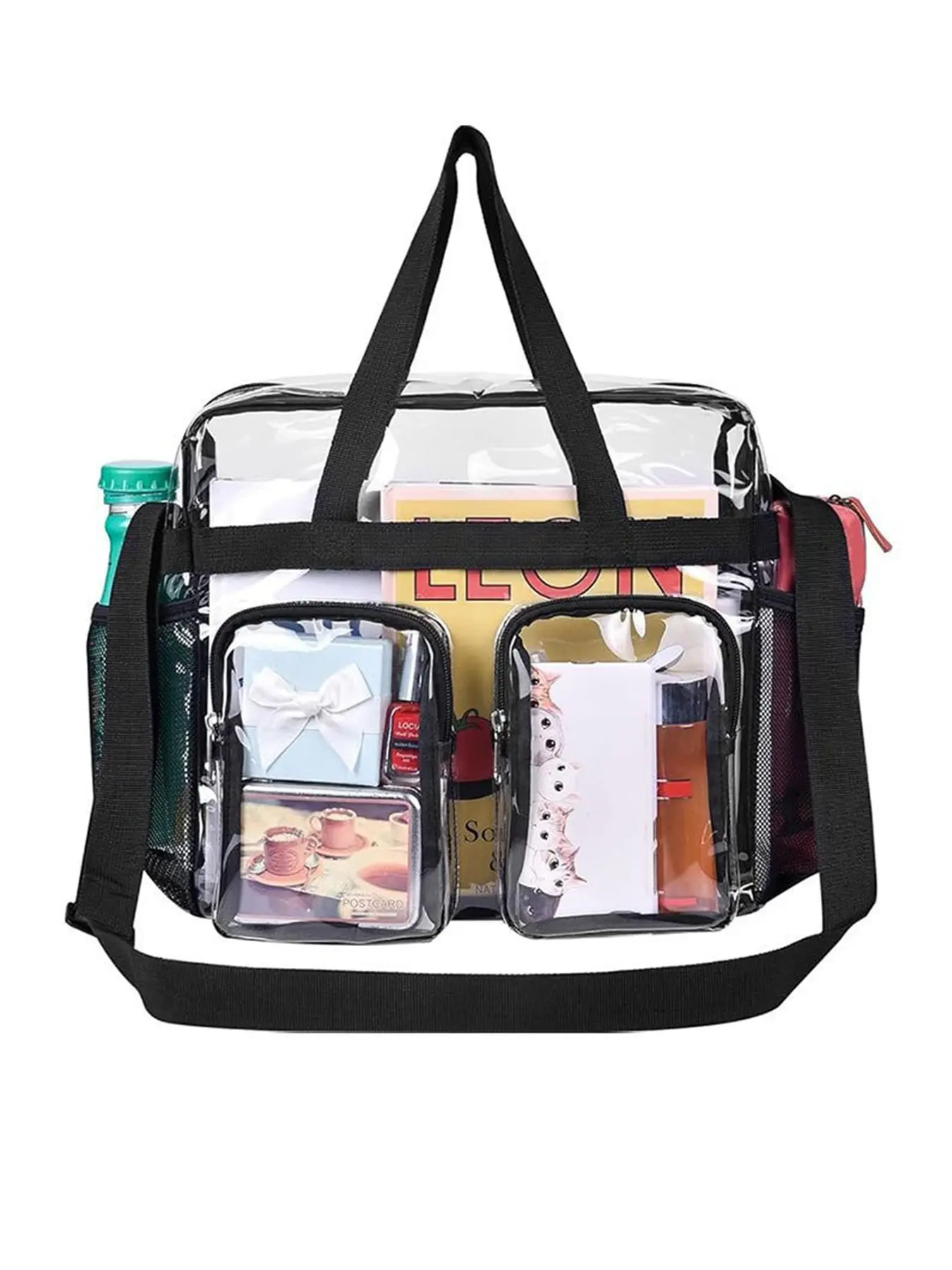 Clear Tote Bag, Waterproof PVC Beach Bag, Transparent Tote Bag, Summer Bags, Travel Tote, Beach Bag Accessories For Beach Vacations & Shopping