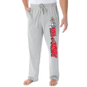 Tom And Jerry Men's Vintage Cartoon Characters And Logo Loungewear Pajama Pants