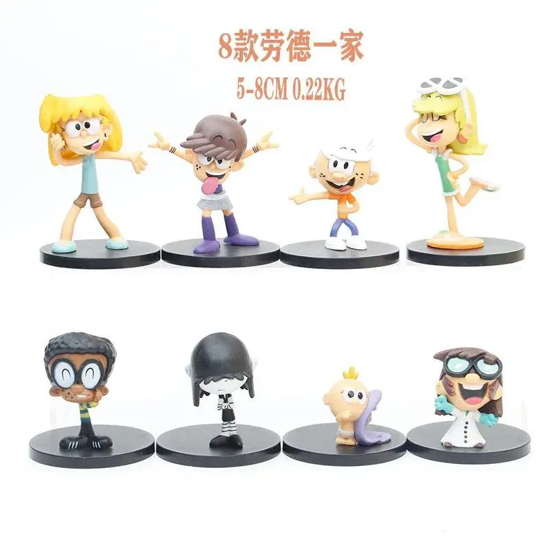 8pcs/set The Loud House Action Figure Toys 5-8cm