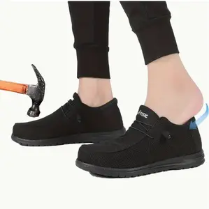 Lightweight Steel Toe Sneakers: Slip-Resistant + Shock-Absorbing – Perfect for Camping, Hikes & Casual Wear