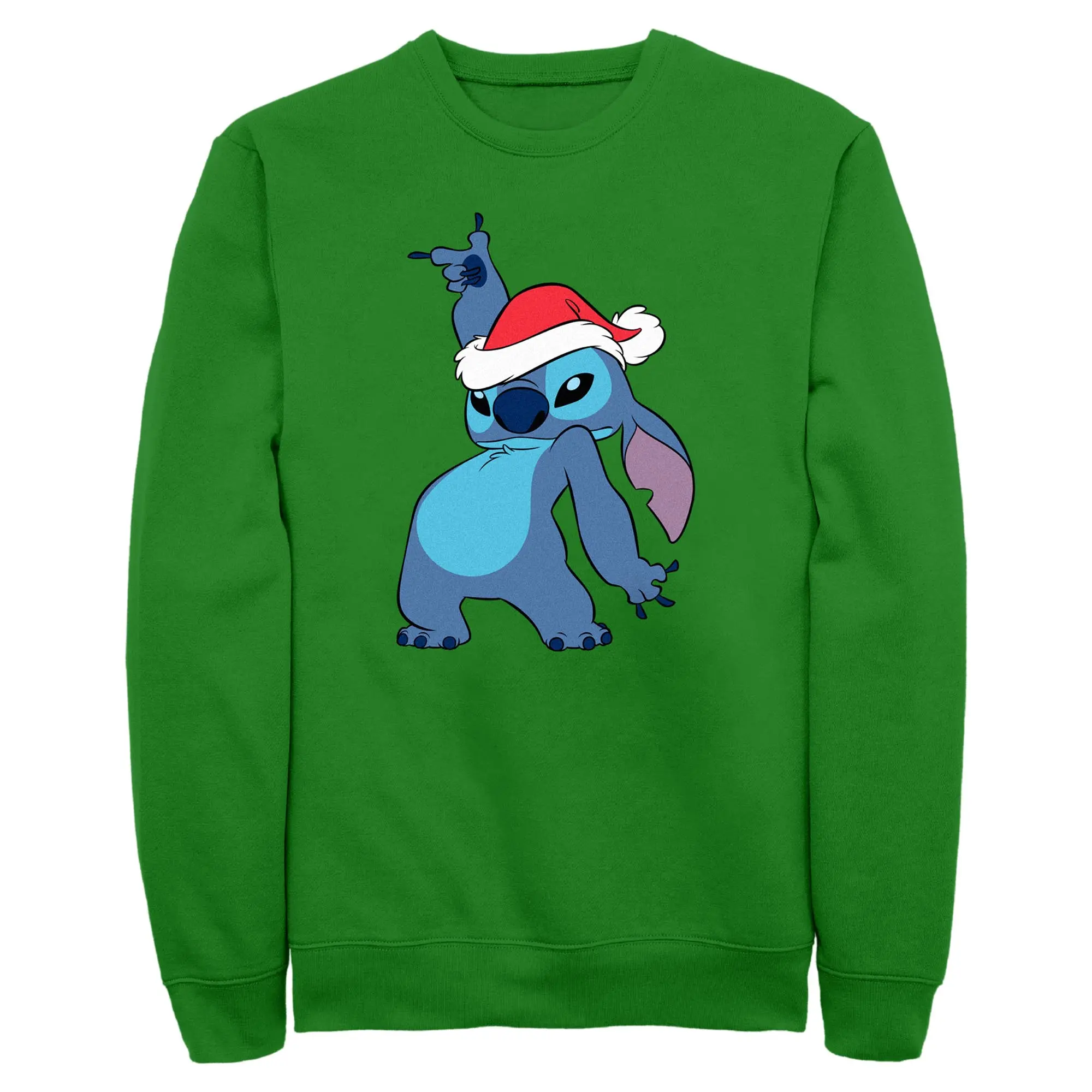 Mens Lilo & Stitch Cool Dancing Christmas Hat Stitch Sweatshirt