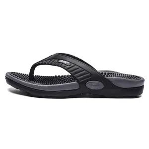 Men’s massage flip-flops for summer — stylish outdoor breathable beach sandals/flip-flops, sporty slides