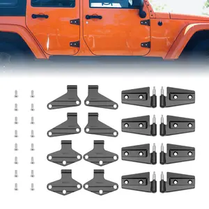 Fit 07-18 Jeep Wrangler JK Body Door Hinge Replacement Set Powder Coat 16pcs US