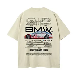 GTR E46 Unisex Vintage Washed Oversized T-Shirt | S-3XL Super Soft Pre-Shrunk Batik Cotton | JDM Drift Streetwear Graphic Tee for Auto Enthusiasts