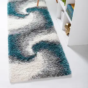 Turquoise Soft Touch Shag Rug