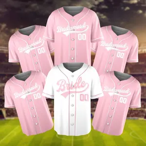 Custom Bride & Bridesmaids Jersey, Bridesmaids Proposal Jersey, Bachelor Party Bridesmaids Jersey, Personalized Team Name Baseball Jersey #Baseball #baseballjersey #tiktok #fashion