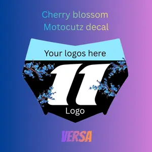 Cherry blossom Motocutz Decal - Custom plate sticker