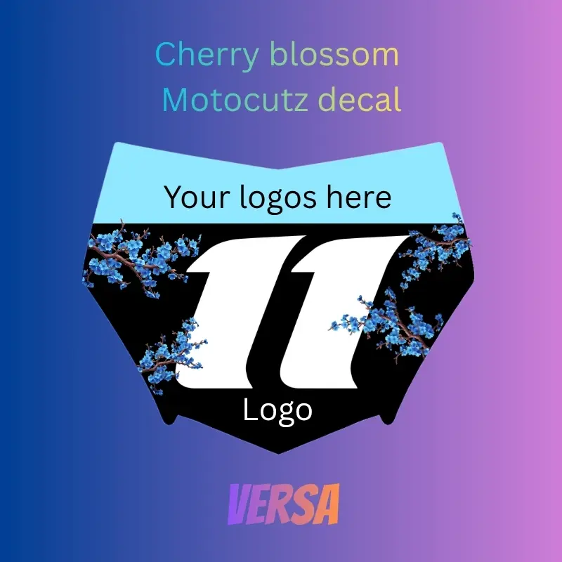Cherry blossom Motocutz Decal - Custom plate sticker