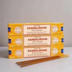 Satya Sandalwood Incense Sticks, Natural Fragrance, for Home Relaxation, Meditation