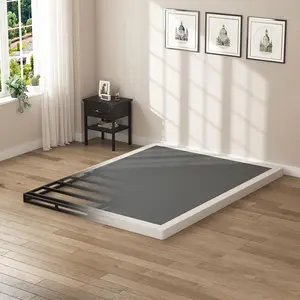 Size Box Springs - 3 Inch Low Profile Mattress Foundation No Noise Heavy Duty Metal Basics Bed Base with Clean Fabric Cover, Easy Assembly