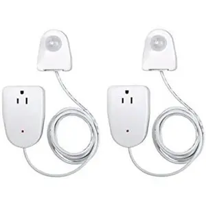 Plug In Motion Sensor Outlet Light Control, 2 Pack - Indoor Motion Sensor Device Activates Lights When Motion is Detected - Ideal for Dark Hallways - 25ft Range, 6 Foot Cord (MLC12BC-4)