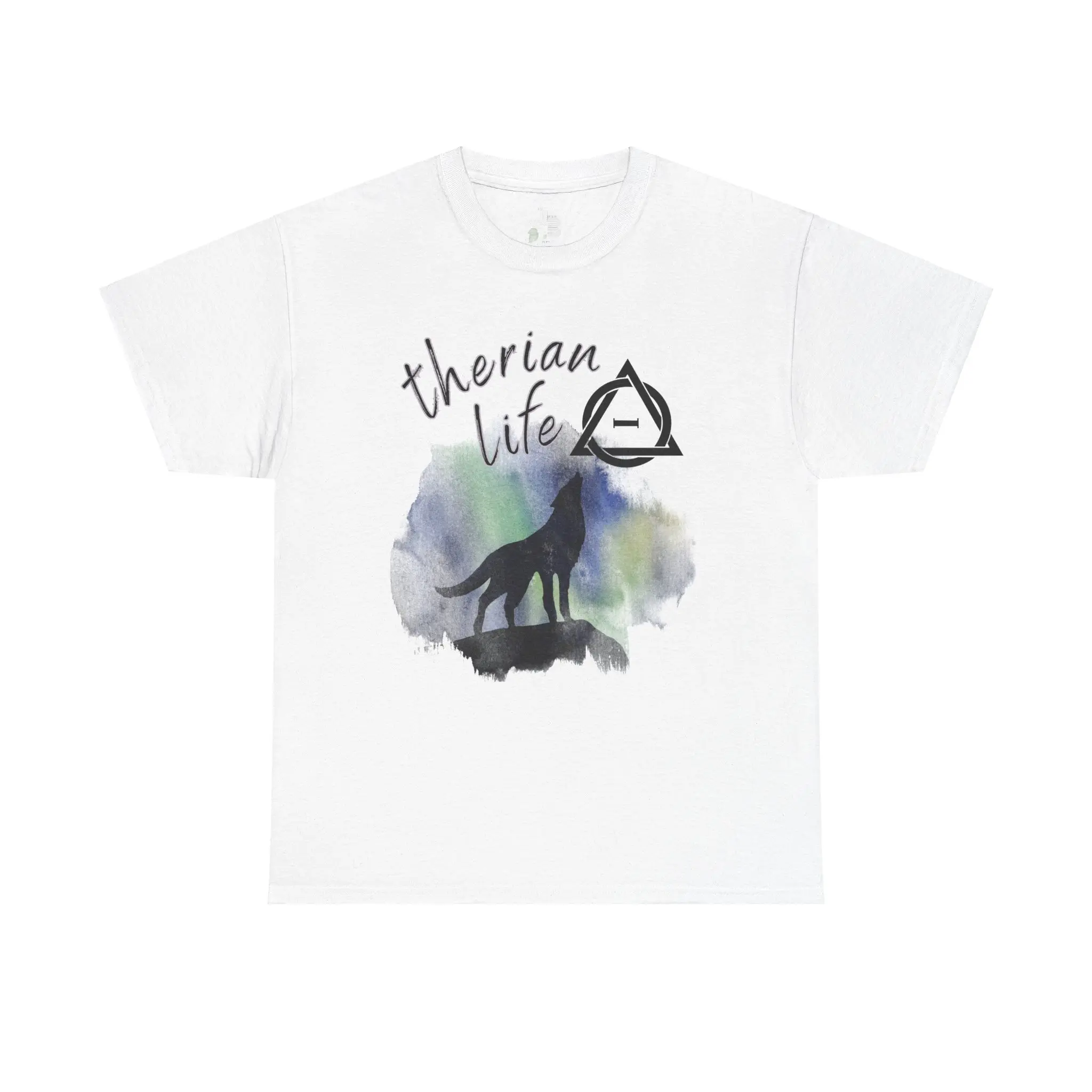 Therian Life Tee - Classic Fit 100% Cotton T-Shirt with Therian Pride Symbol, Heavy Cotton Design, Perfect for Therian Top Shortsleeve Tshirt