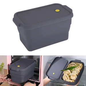 Silicone Folding Toast Bread Mold Non-Stick Bread Cake Baking Pan Food Crisper