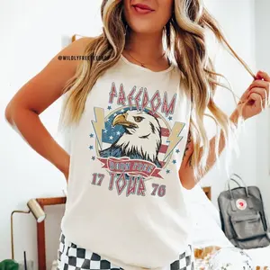 Patriotic Eagle Freedom Tour Tank Top 4th of July USA Tank